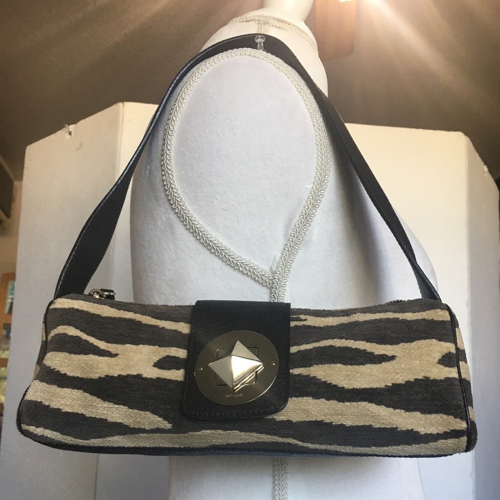 Kate Spade Rare Zebra Brown/Beige Leather Satchel